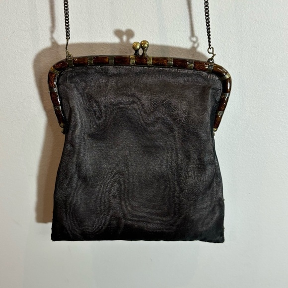 UNBRANDED Silk Made In India Metal Chain Floral Appliqués Coin Purse Closure - Picture 7 of 9